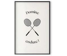 Artgeist Plakatas - Summer Games - Badminton Rackets on a Baltas Background