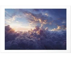 Artgeist Plakatas - Sun in Hiding: The Golden Face of the Sky Over the Cloudy Sea