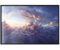 Artgeist Plakatas - Sun in Hiding: The Golden Face of the Sky Over the Cloudy Sea