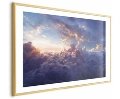 Artgeist Plakatas - Sun in Hiding: The Golden Face of the Sky Over the Cloudy Sea