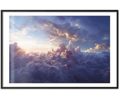 Artgeist Plakatas - Sun in Hiding: The Golden Face of the Sky Over the Cloudy Sea