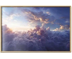Artgeist Plakatas - Sun in Hiding: The Golden Face of the Sky Over the Cloudy Sea