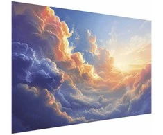 Artgeist Plakatas - Sunset Over a Cloudy Sea: A Wonderful Symphony of Colors