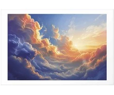 Artgeist Plakatas - Sunset Over a Cloudy Sea: A Wonderful Symphony of Colors