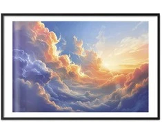 Artgeist Plakatas - Sunset Over a Cloudy Sea: A Wonderful Symphony of Colors