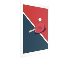 Artgeist Plakatas - Table Tennis - Ball and Racket on a Table