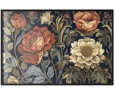 Artgeist Plakatas - Tapestry Large Retro Flowers