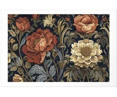 Artgeist Plakatas - Tapestry Large Retro Flowers