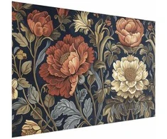 Artgeist Plakatas - Tapestry Large Retro Flowers