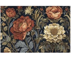 Artgeist Plakatas - Tapestry Large Retro Flowers