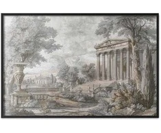 Artgeist Plakatas - Temple on the Hill - Greek Architecture in Muted Tones