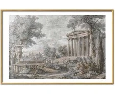 Artgeist Plakatas - Temple on the Hill - Greek Architecture in Muted Tones