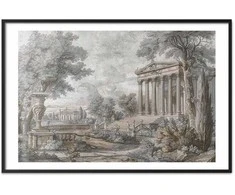 Artgeist Plakatas - Temple on the Hill - Greek Architecture in Muted Tones