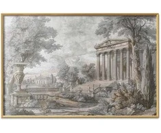 Artgeist Plakatas - Temple on the Hill - Greek Architecture in Muted Tones