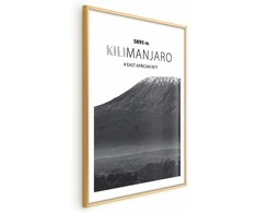 Artgeist Plakatas - The majestic Kilimanjaro mountain peak, crown of mountains, mountain landscape