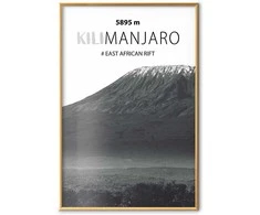 Artgeist Plakatas - The majestic Kilimanjaro mountain peak, crown of mountains, mountain landscape