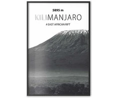 Artgeist Plakatas - The majestic Kilimanjaro mountain peak, crown of mountains, mountain landscape