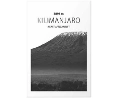Artgeist Plakatas - The majestic Kilimanjaro mountain peak, crown of mountains, mountain landscape