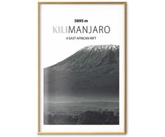Artgeist Plakatas - The majestic Kilimanjaro mountain peak, crown of mountains, mountain landscape