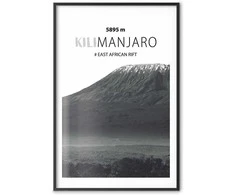 Artgeist Plakatas - The majestic Kilimanjaro mountain peak, crown of mountains, mountain landscape