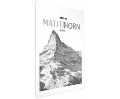 Artgeist Plakatas - The majestic Matterhorn mountain peak, crown of mountains, mountain landscape
