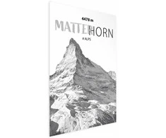 Artgeist Plakatas - The majestic Matterhorn mountain peak, crown of mountains, mountain landscape