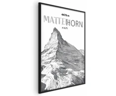 Artgeist Plakatas - The majestic Matterhorn mountain peak, crown of mountains, mountain landscape