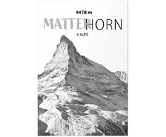 Artgeist Plakatas - The majestic Matterhorn mountain peak, crown of mountains, mountain landscape