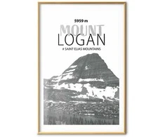 Artgeist Plakatas - The majestic Mount Logan mountain peak, crown of mountains, mountain landscape