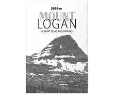 Artgeist Plakatas - The majestic Mount Logan mountain peak, crown of mountains, mountain landscape