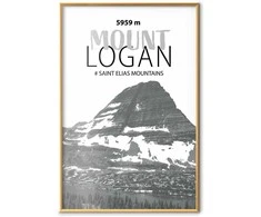 Artgeist Plakatas - The majestic Mount Logan mountain peak, crown of mountains, mountain landscape