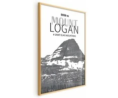 Artgeist Plakatas - The majestic Mount Logan mountain peak, crown of mountains, mountain landscape