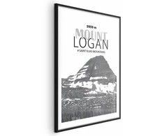 Artgeist Plakatas - The majestic Mount Logan mountain peak, crown of mountains, mountain landscape