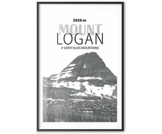 Artgeist Plakatas - The majestic Mount Logan mountain peak, crown of mountains, mountain landscape