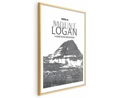 Artgeist Plakatas - The majestic Mount Logan mountain peak, crown of mountains, mountain landscape