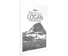 Artgeist Plakatas - The majestic Mount Logan mountain peak, crown of mountains, mountain landscape