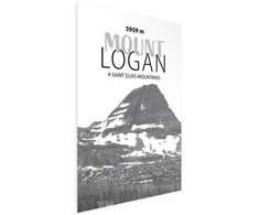 Artgeist Plakatas - The majestic Mount Logan mountain peak, crown of mountains, mountain landscape