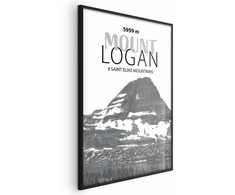 Artgeist Plakatas - The majestic Mount Logan mountain peak, crown of mountains, mountain landscape