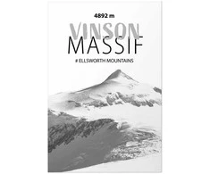 Artgeist Plakatas - The majestic Vinson Massif mountain peak, crown of mountains, mountain landscape