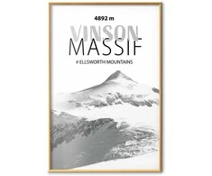 Artgeist Plakatas - The majestic Vinson Massif mountain peak, crown of mountains, mountain landscape