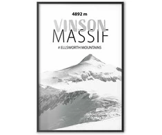 Artgeist Plakatas - The majestic Vinson Massif mountain peak, crown of mountains, mountain landscape