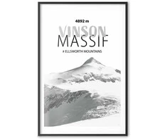 Artgeist Plakatas - The majestic Vinson Massif mountain peak, crown of mountains, mountain landscape