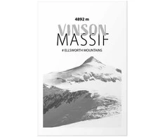 Artgeist Plakatas - The majestic Vinson Massif mountain peak, crown of mountains, mountain landscape