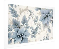 Artgeist Plakatas - Turquoise Ornamental Retro Flowers