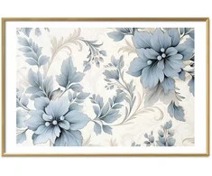 Artgeist Plakatas - Turquoise Ornamental Retro Flowers