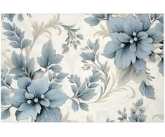 Artgeist Plakatas - Turquoise Ornamental Retro Flowers