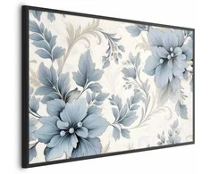 Artgeist Plakatas - Turquoise Ornamental Retro Flowers