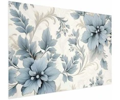 Artgeist Plakatas - Turquoise Ornamental Retro Flowers