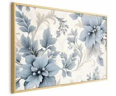 Artgeist Plakatas - Turquoise Ornamental Retro Flowers