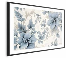 Artgeist Plakatas - Turquoise Ornamental Retro Flowers